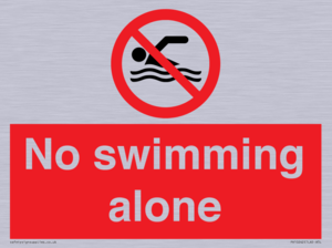 No swimming alone